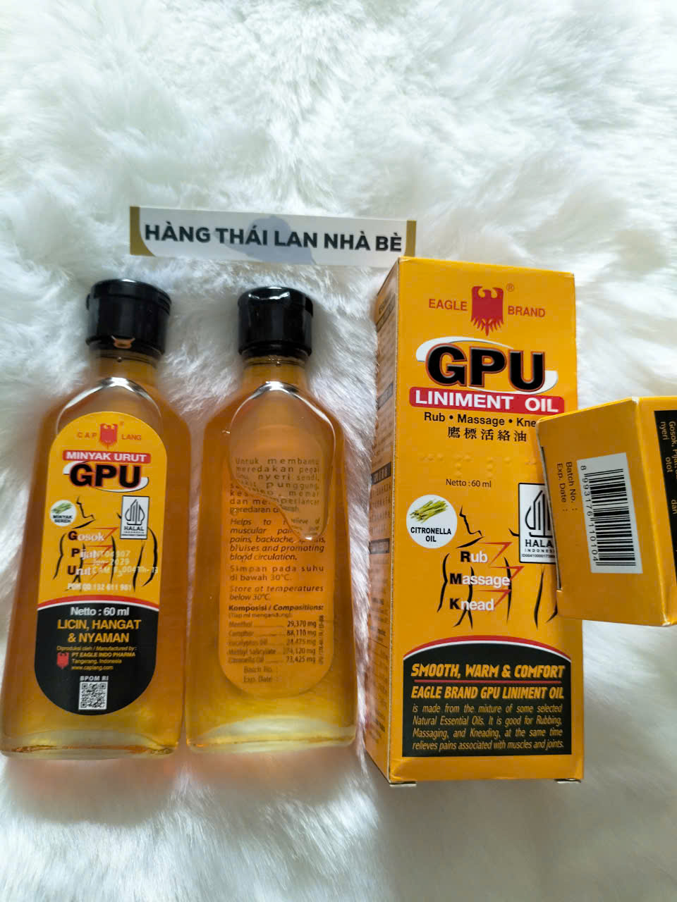 Dầu gừng sả xoa bóp GPU Indonesia 60ml