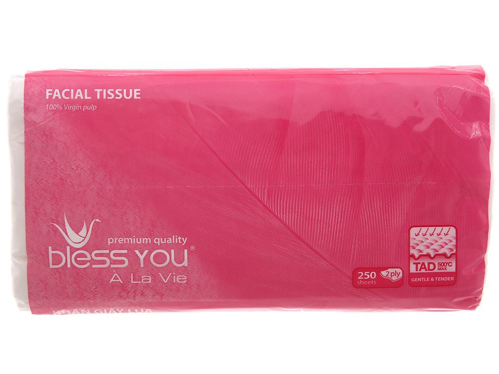 Khăn giấy lụa Bless You À La Vie 2 lớp 250 tờ