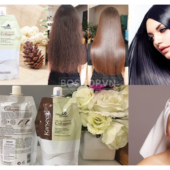 [HCM]Dầu Hấp - Ủ tóc - Xả Phục Hồi Tóc Collagen Karseell Maca Dạng Túi 500ML