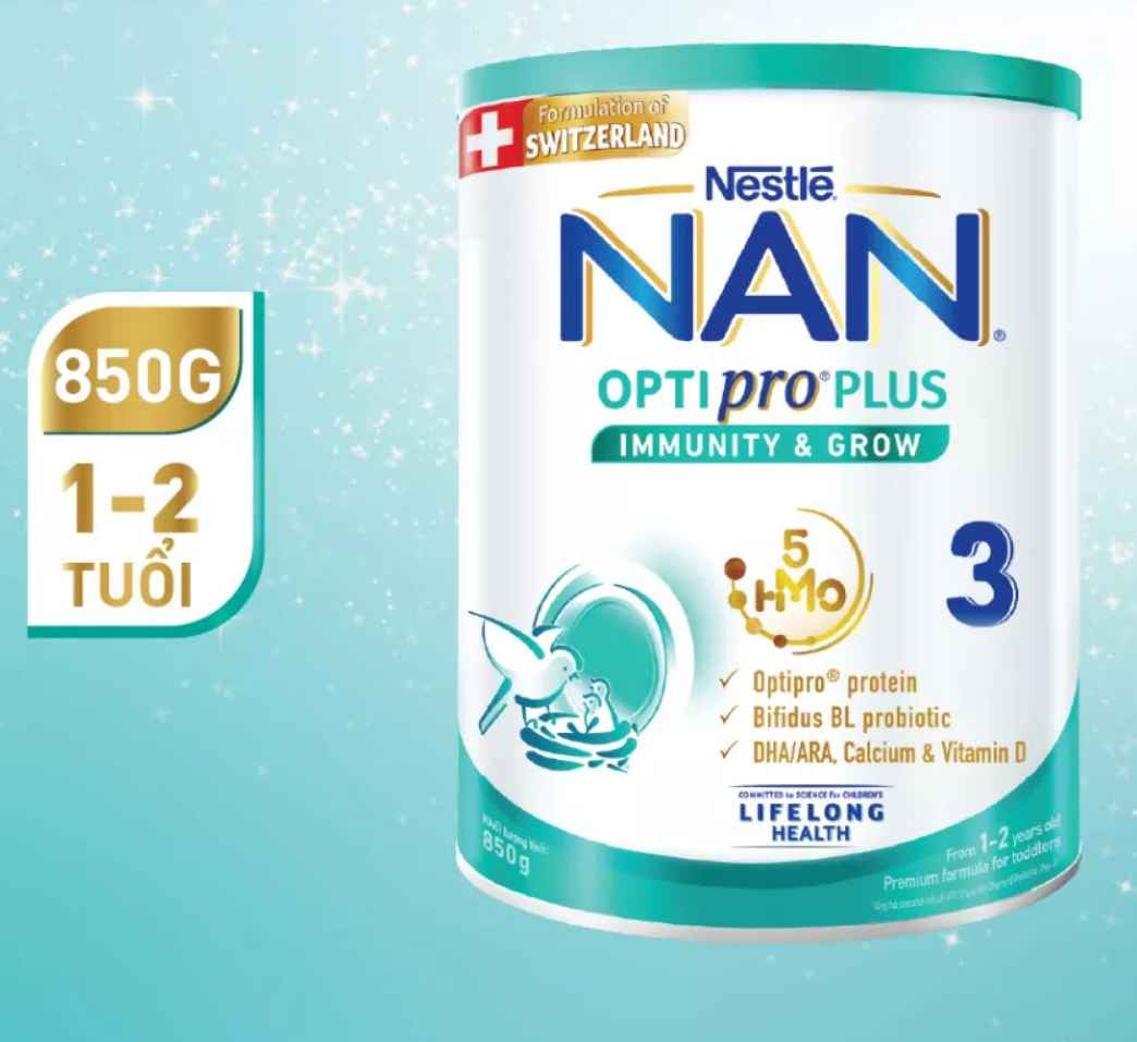 Sữa Bột Nestlé NAN OPTIPRO PLUS 3 với 5HMO (MẪU MỚI)