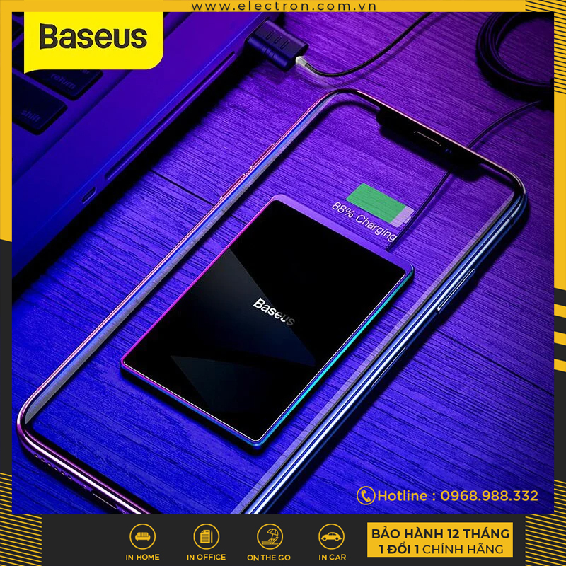 Đế sạc nhanh không dây siêu mỏng Baseus Card Ultra-thin Wireless Charger (15W, 0.3cm Portable Card Design, Qi Wireless )