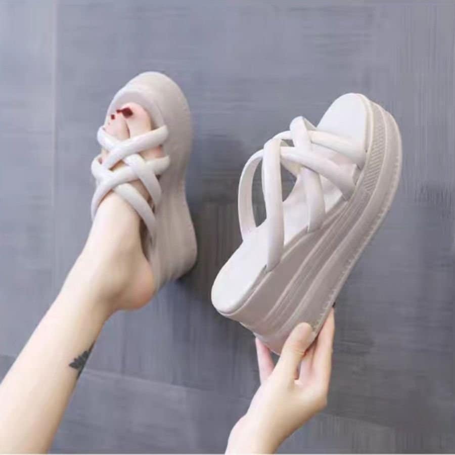 DÉP ĐẾ XUỒNG QUAI ĐAN CHÉO DA BÓNG CAO CẤP