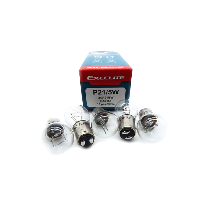 Bóng đèn hậu 2 tóc P21/5W 12V (Hộp 10 bóng)