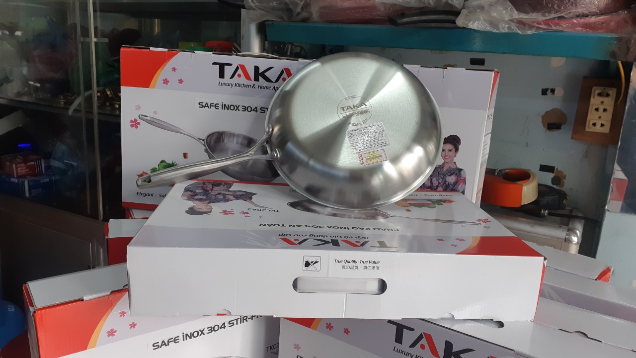 CHẢO XÀO INOX TAKA TKC28A2