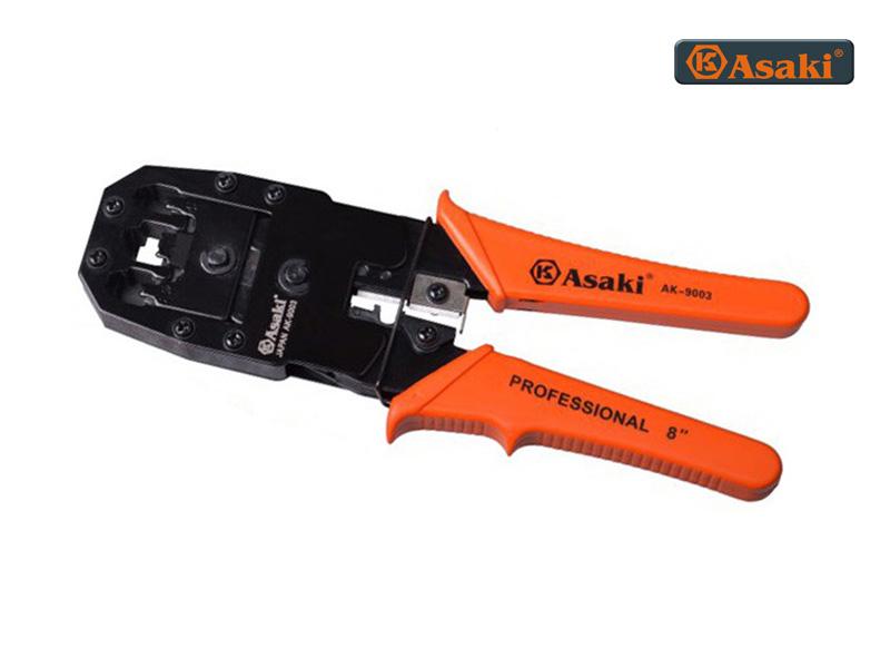 Kìm bấm mạng Asaki AK-9003 C2-8inch (Cam)