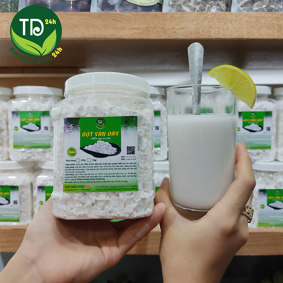 [1 kg] Bột sắn dây nguyên chất 100%, giúp giải cảm, chống say nắng, làm đẹp da, làm mờ tàn nhan, chống đói, 100% thiên nhiên I Kho thảo dược 24h