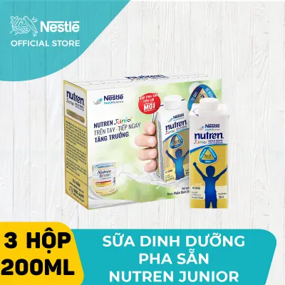 [GIẢM 40K ĐƠN 1 TRIỆU] Combo 3 hộp Sữa dinh dưỡng pha sẵn Nutren Junior 200ml