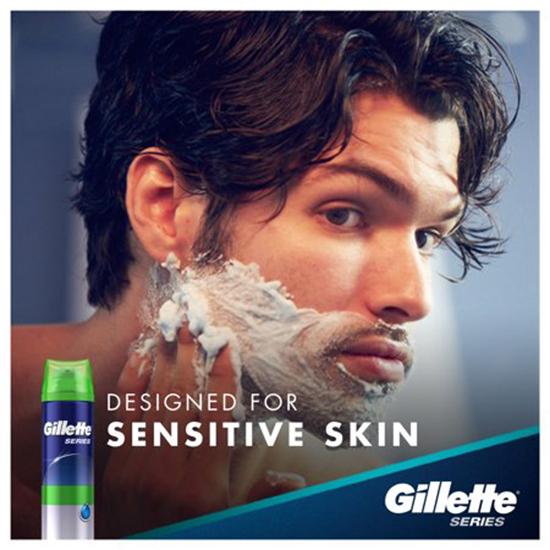 Gel cạo râu Gillette Series Sensitive Skin 198g