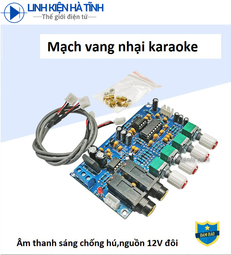 Mạch tạo tiếng vang PT2399 2399 mạch echo karaoke Full phụ kiện