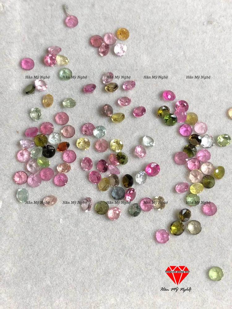 [FreeshipMAX] viên đá mài tourmaline 3li facet đá tự nhiên - chuẩn A