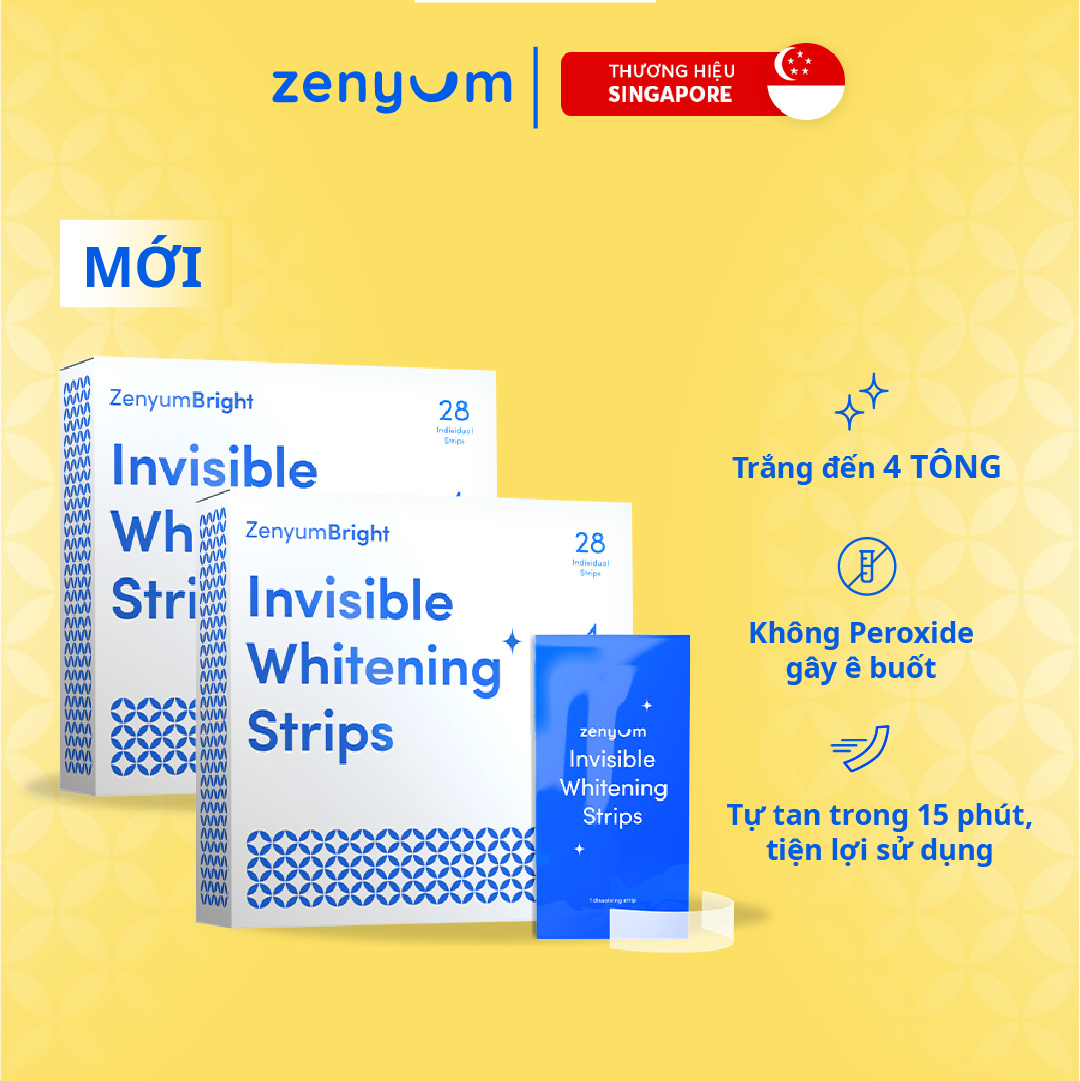 Bộ 2 hộp miếng dán trắng răng ZenyumBright (28 miếng lẻ)