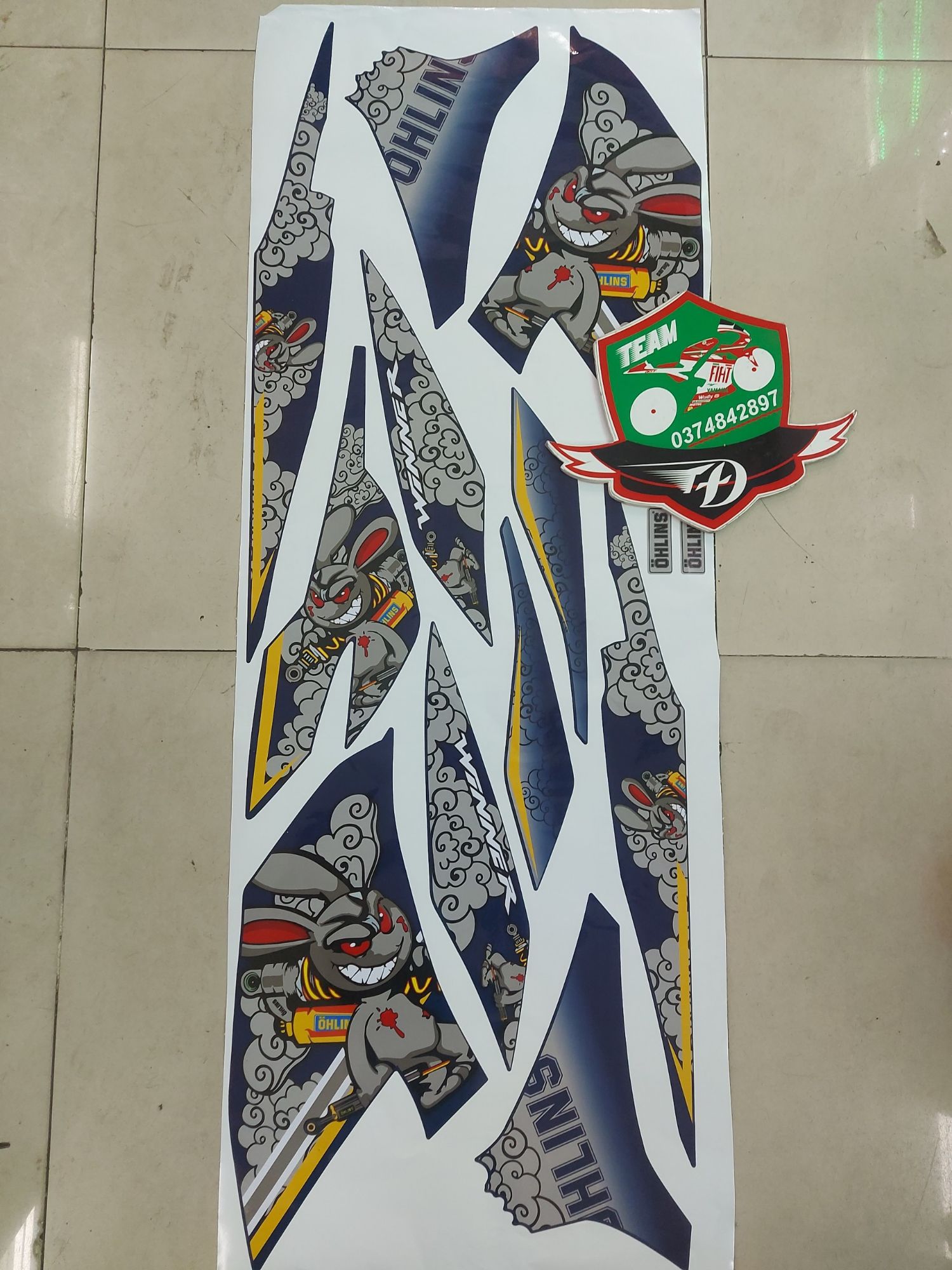 [HCM]Tem xe winnerX mẫu tem rời thỏ rabbit