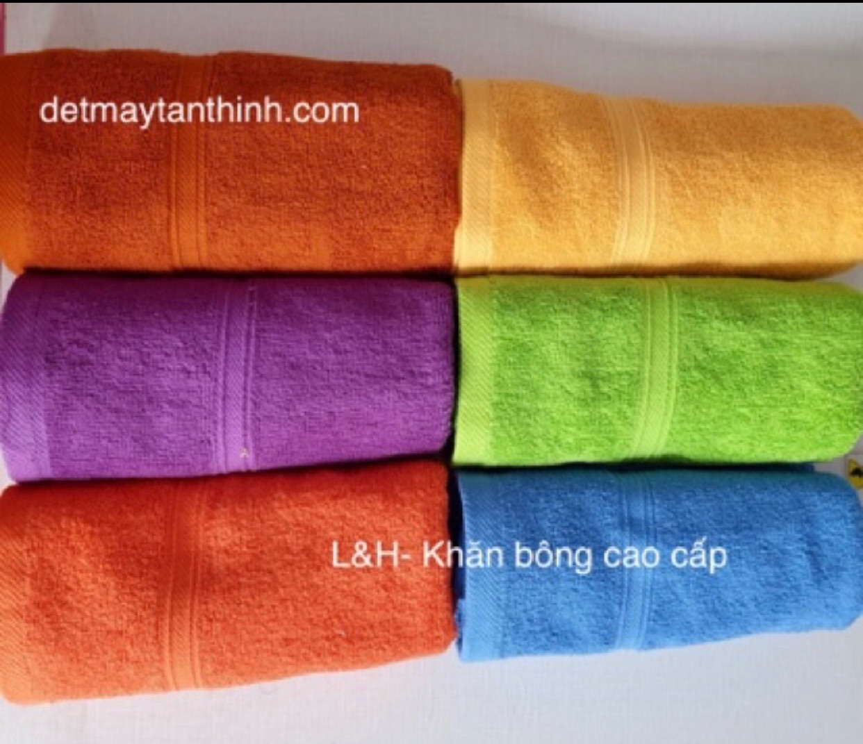 Khăn mặt màu cotton Tân Thịnh, Kt 30x50cm