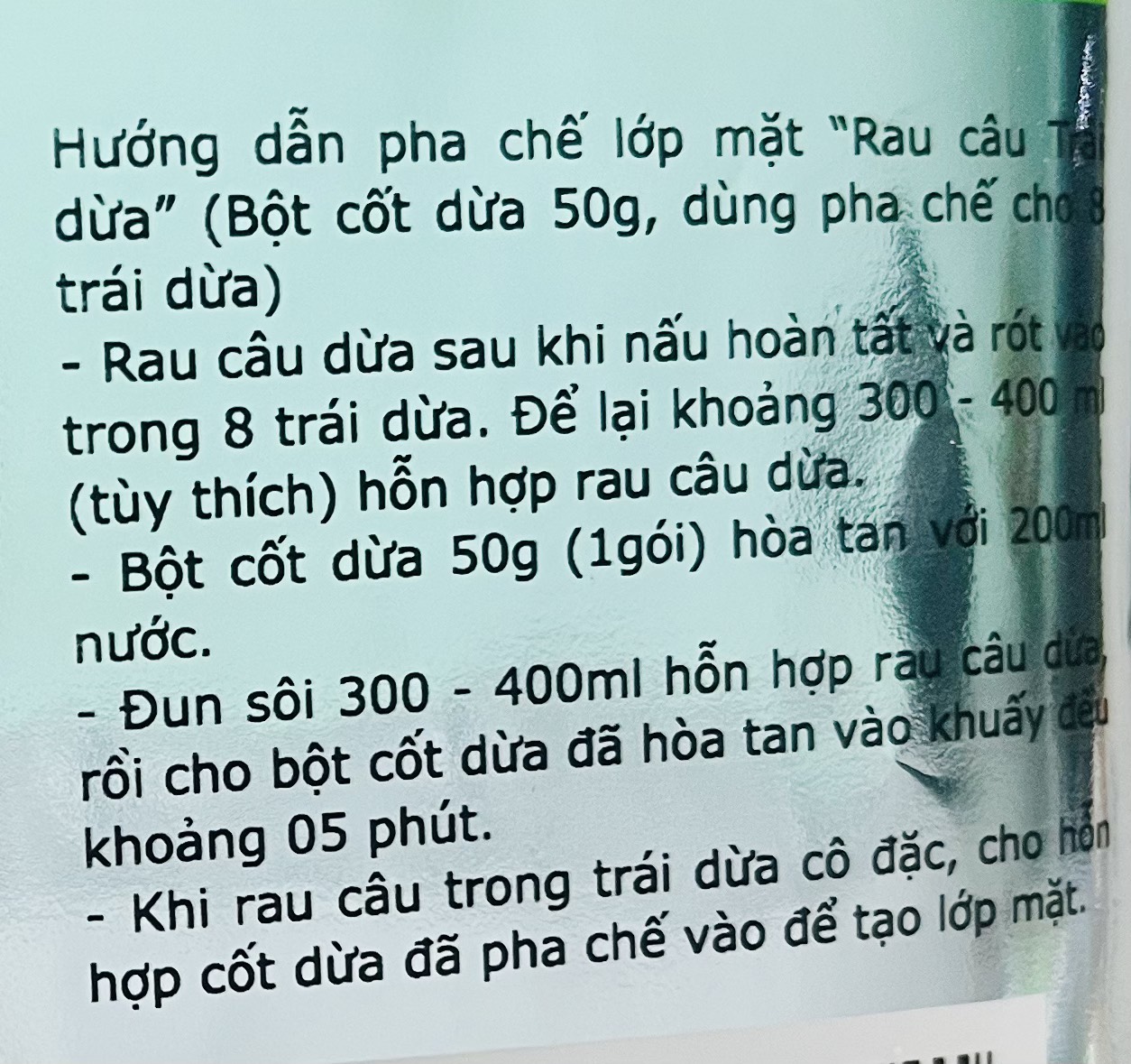 Bột cốt dừa Dragon Nguyễn Long gói (50g)