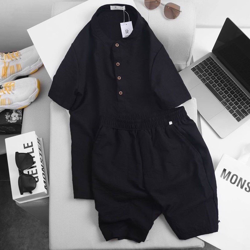 Bộ đũi nam cổ tàu chất đũi hottrend