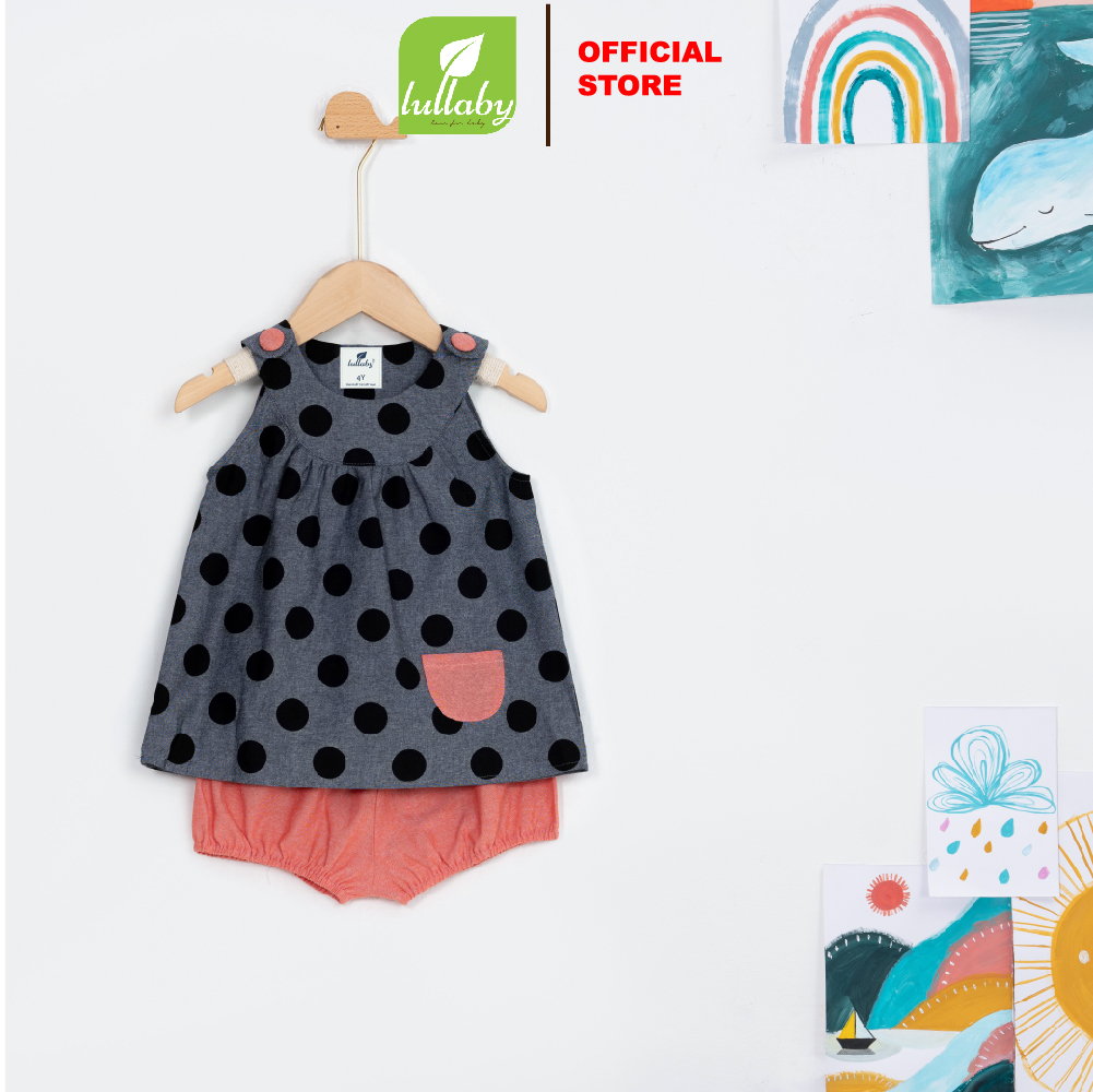 LULLABY - NH180V - Bộ bé gáiái sát nách vai chồm