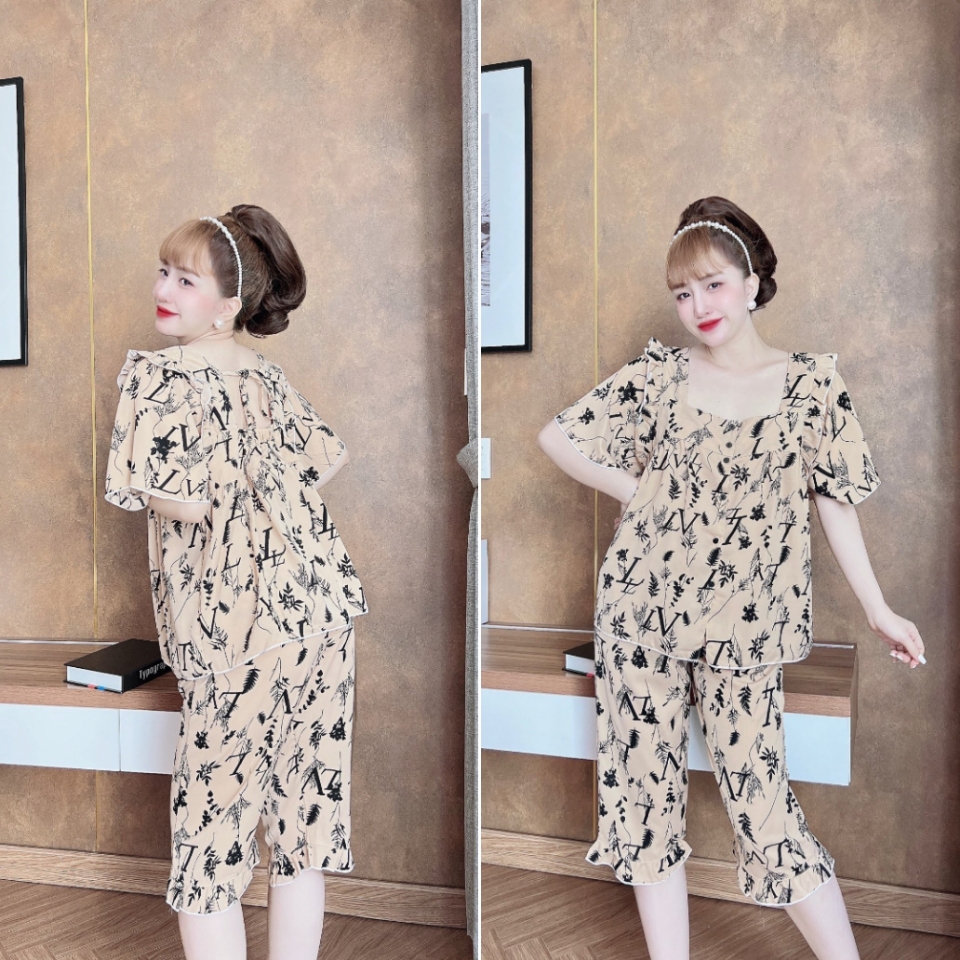Đồ Bộ Bigsize 50-70kg Lửng Lụa Mango Cổ Vuông