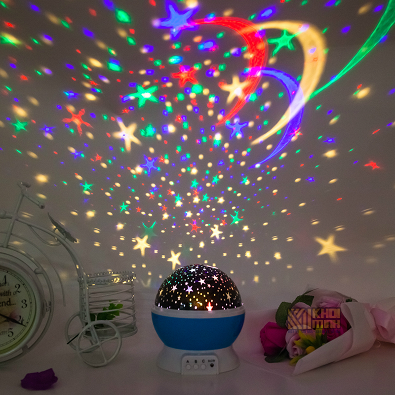 Đèn chiếu sao magic - tự xoay 360 độ đẹp đa màu sắc