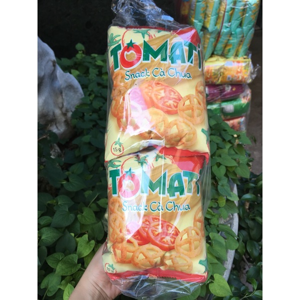 Bịch 10 gói Bim bim ToMat Snack cà chua 14g/gói