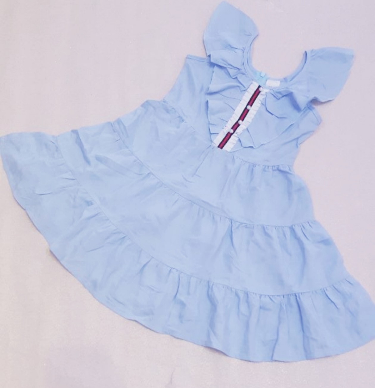 Đầm xòe maxi dái cho bé gái size đại