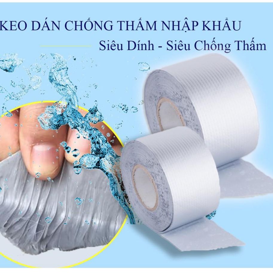 BĂNG KEO CHỐNG DỘT CHỐNG THẤM CAO CẤP - CHỊU NHIỆT CAO - KEO CHỐNG NƯỚC CÔNG NGHỆ NHẬT BẢN - CHIỀU DÀI 5MET - CHIỀU RỘNG 5CM