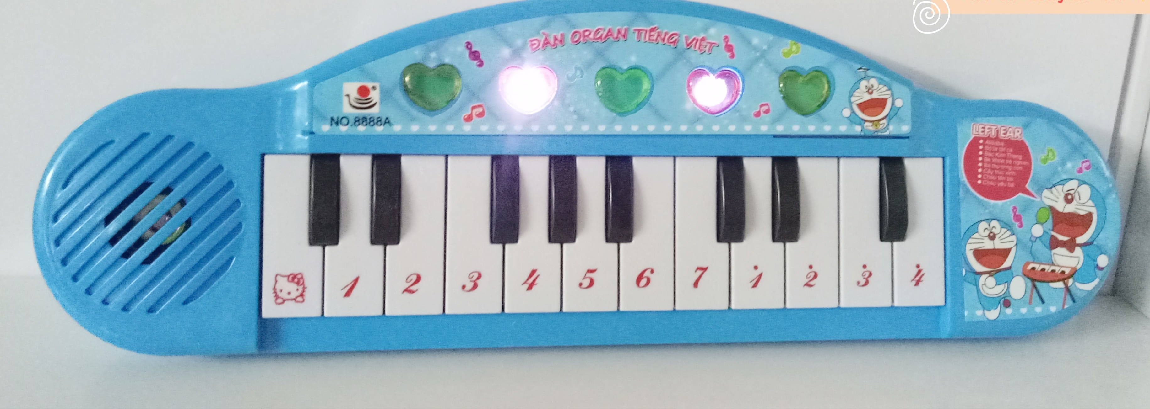 ĐÀN ORGAN DORAEMON BÀI HÁT TIẾNG VIỆT CÓ ĐÈN NHẤP NHÁY (Dùng pin)