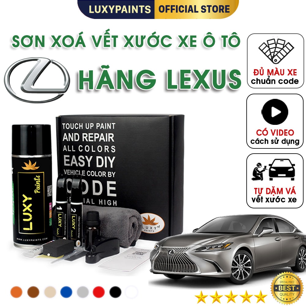 Sơn xoá vết xước xe ô tô lexus luxypaints, bút xoá vết xước sơn ô tô màu chuẩn theo code dễ sử dụng độ bền cao - lp02leal