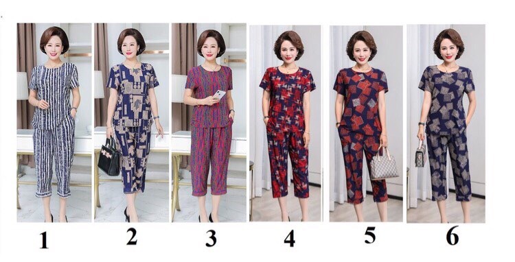 Bộ mặc nhà thun lạnh trung niên cực mát