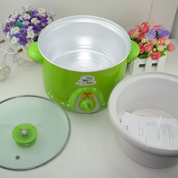 Nồi ninh hầm thực phẩm nấu cháo chậm xanh lõi sứ 1.5 Lít