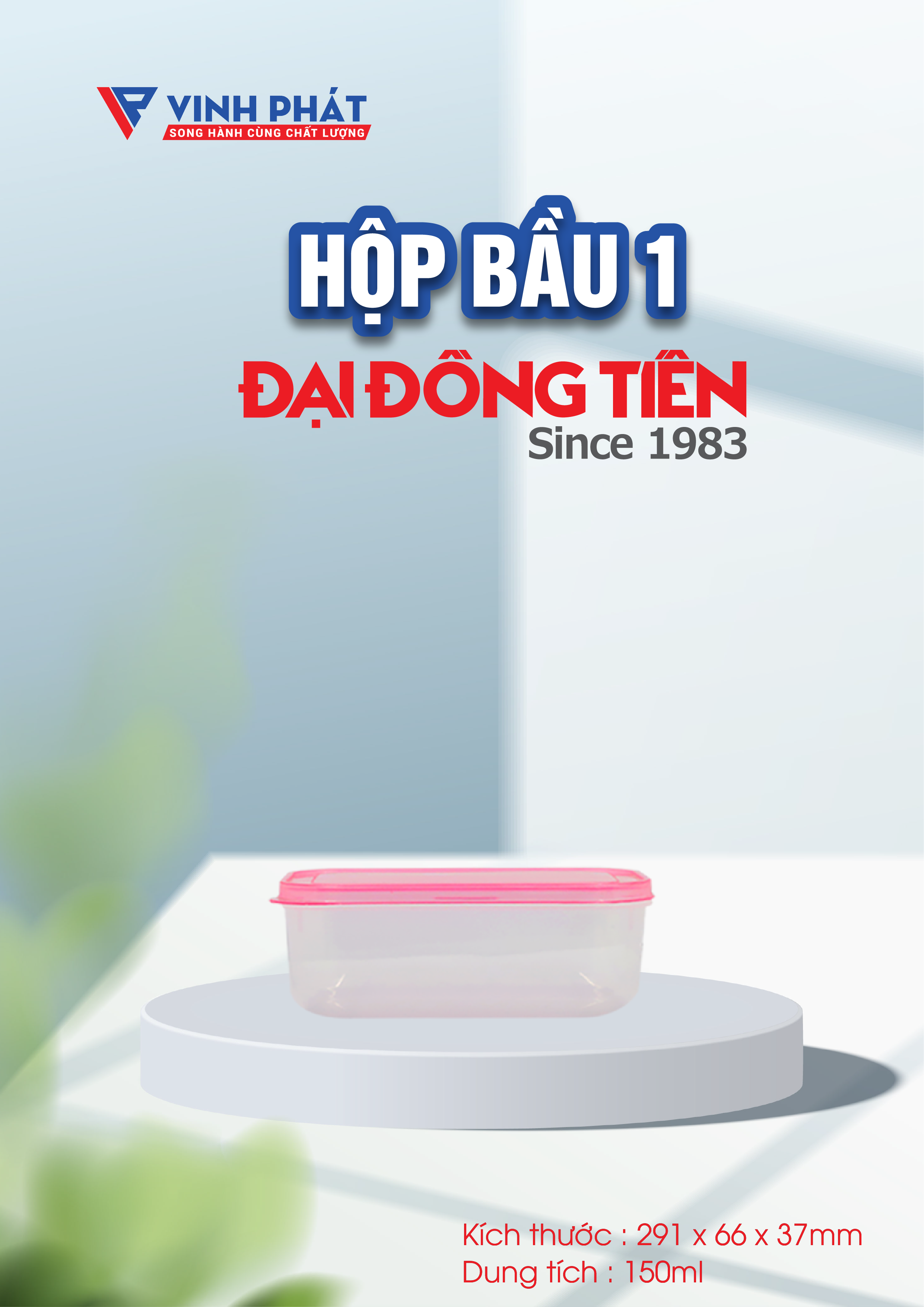 COMBO 10 HỘP BẦU NHỰA CAO CẤP ĐẠI ĐỒNG TIẾN 150ML [L20403-1]
