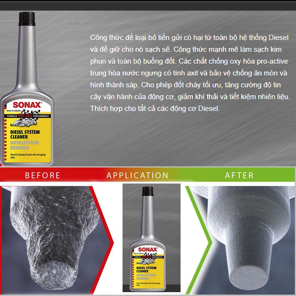 Phụ gia làm sạch động cơ dầu Sonax Diesel System Cleaner 250ml