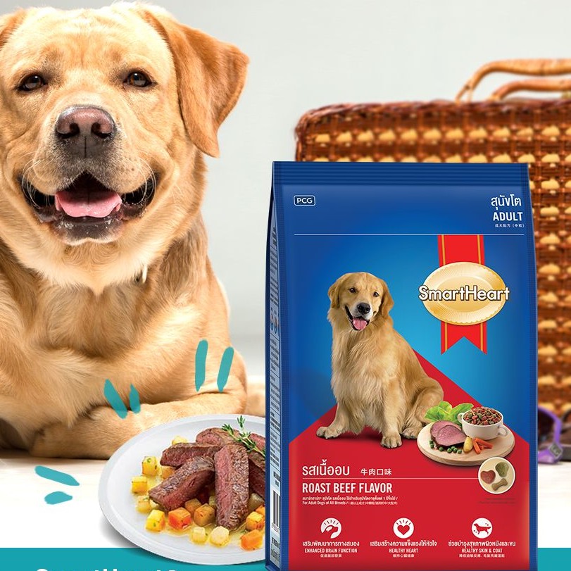[400g] Hạt SmartHeart cho chó trưởng thành - Bò nướng