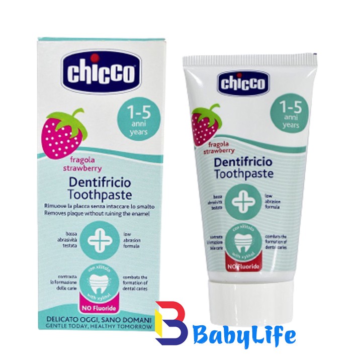 Kem đánh răng Chicco hương dâu 12M+