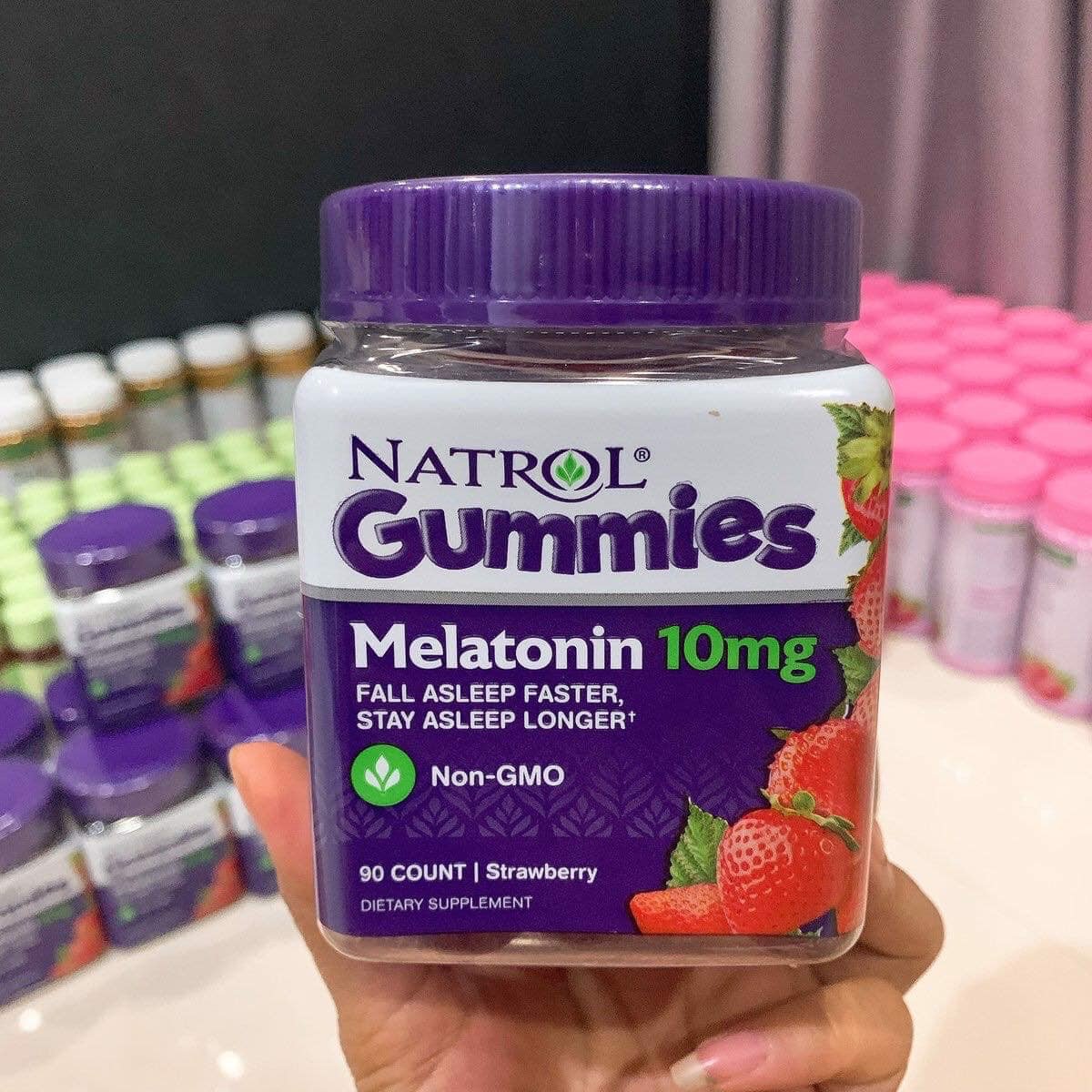 [HCM][90 VIÊN] Kẹo ngủ Natrol Melatonin Gummies 10mg