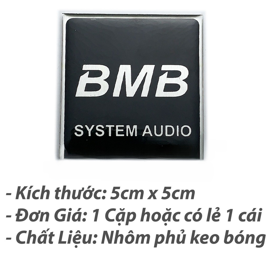 Tem Loa - Logo Loa BMB Dán Thùng Loa ( 1 Đôi )