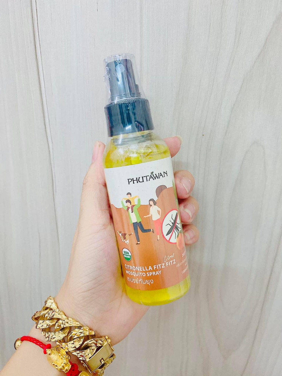 Xịt chống muỗi PHUTAWAN thảo dược phiên bản mới nhất Thái Lan