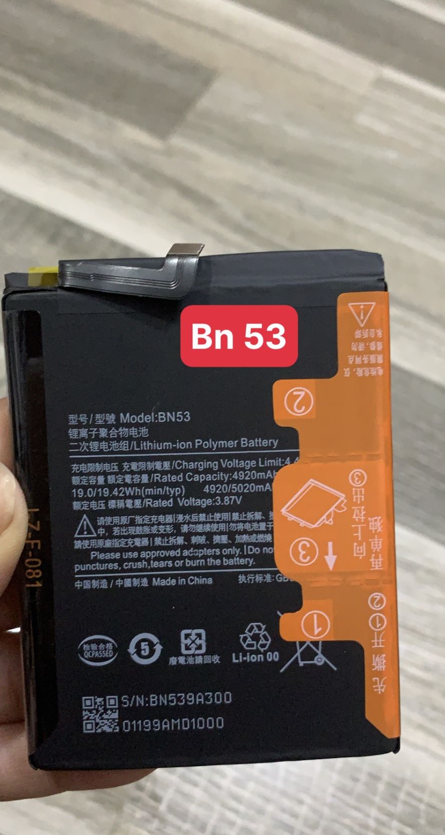pin điện thoại redmi note 9pro / note 10 pro model BN53