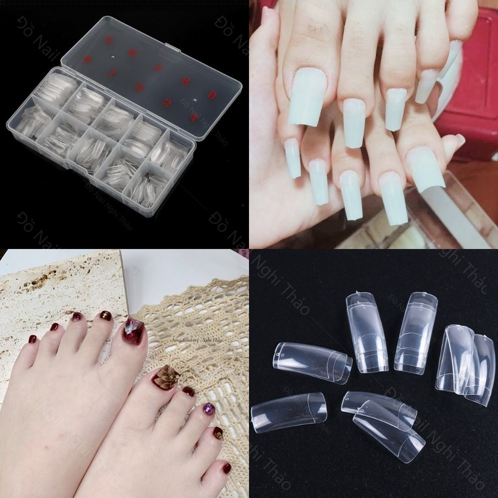 Móng úp chân dài đủ size hộp 500 móng