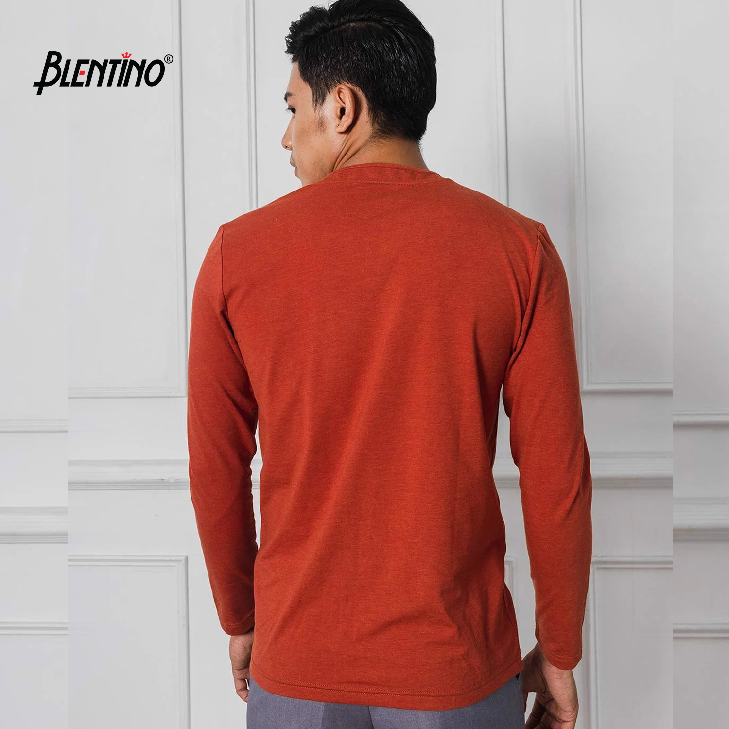 Blentino Áo thu đông cổ tim tay dài BTSTD-05