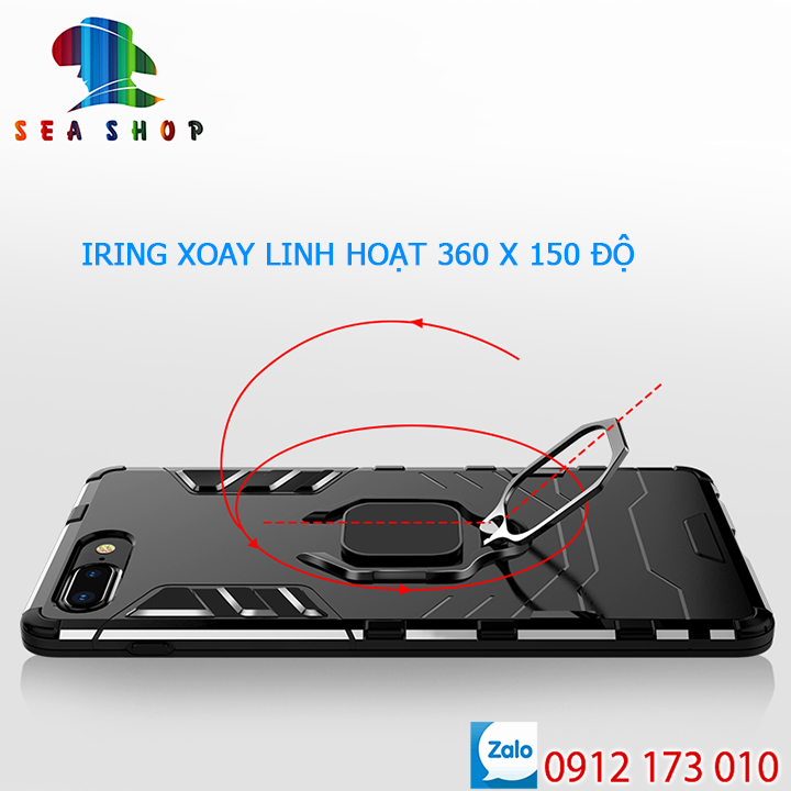 [TẶNG KÍNH CƯỜNG LỰC] Ốp lưng iPhone 7 Plus - iPhone 8 Plus - iPhone 7 - iPhone 8 iRon man chống sốc (đen)