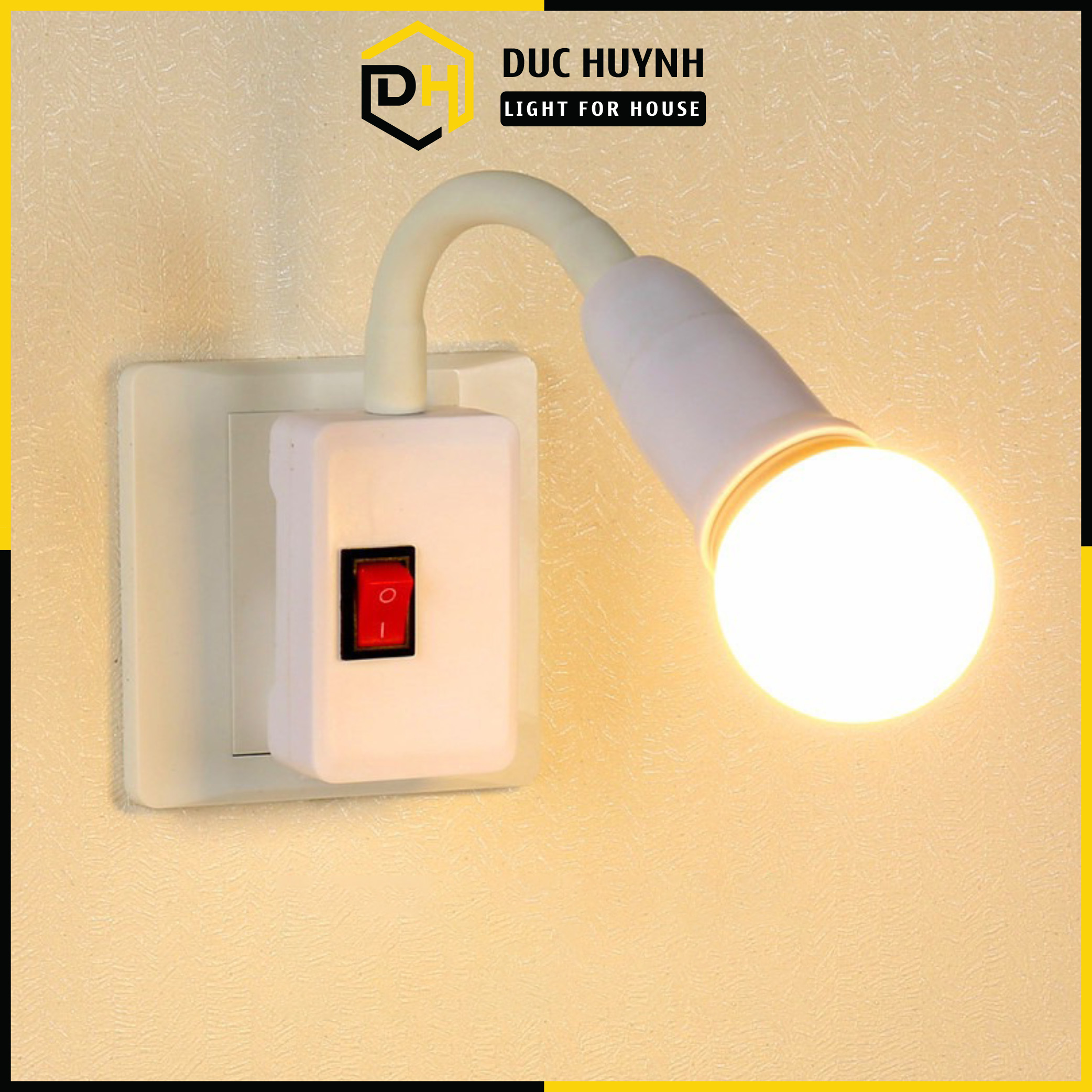 Đui đèn E27 có công tắc tiện lợi DN090