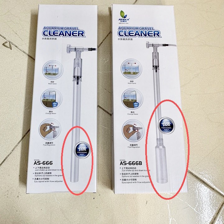Máy bơm tay hút cặn vệ sinh đáy hồ cá AS-666B