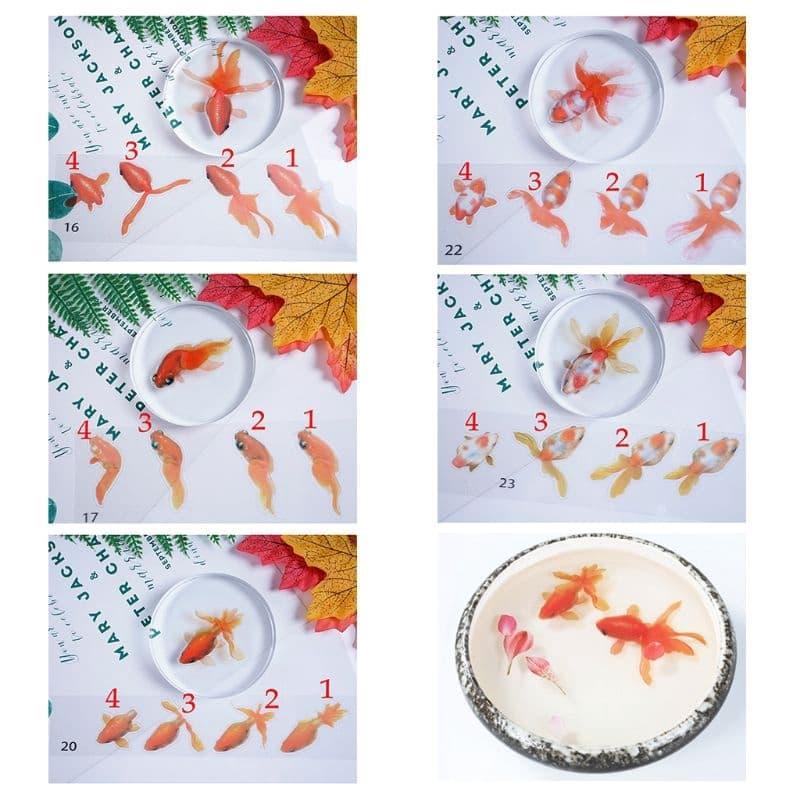 [HCM]Bộ 5 miếng Decal dán cá vàng 3D.
