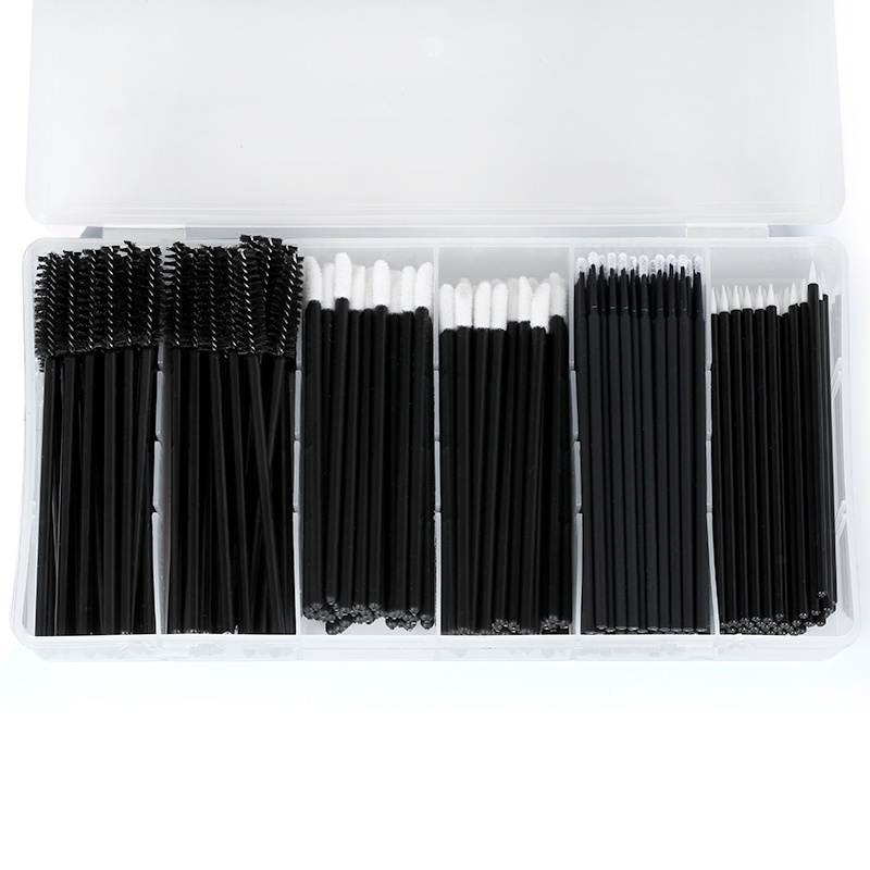 311 Piece Eyelash Brush Cấy ghép Set Với Disposable Mascara Applicator Mouth Red Lip Brush Eyelash Beauty Makeup Tool