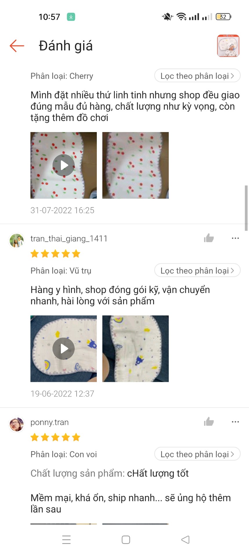 Gối sợi tre 10 lớp cho bé sơ sinh
