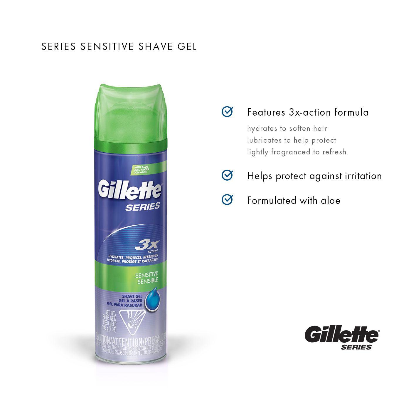 Gel cạo râu Gillette Series Sensitive Skin 198g