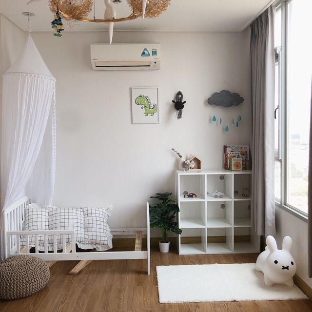 Giường trẻ em gỗ thông nhập khẩu 80cmx150cm.