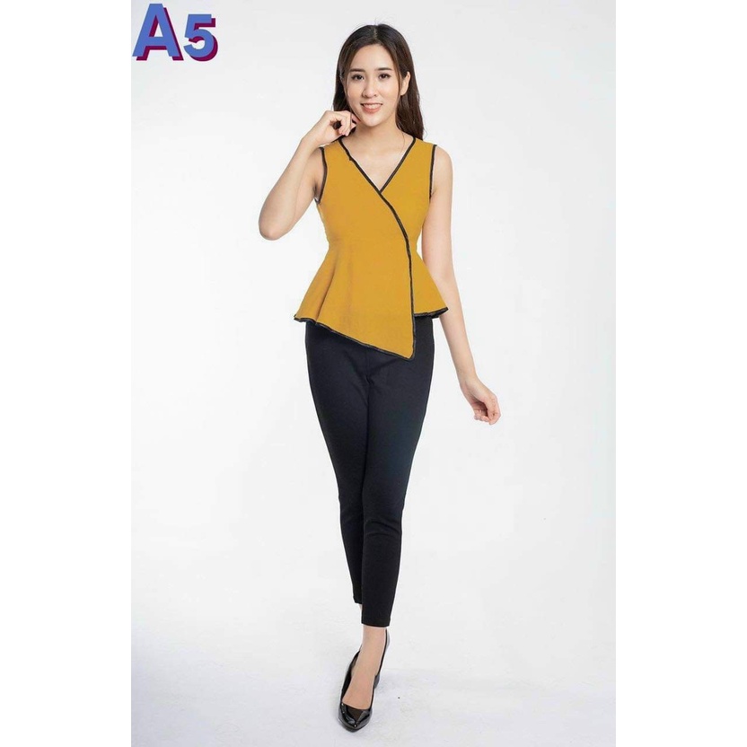 Áo sơ mi nữ sát nách chất liệu voan nhẹ mát