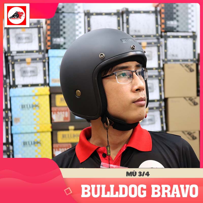 Nón bảo hiểm 3/4 Bulldog Bravo