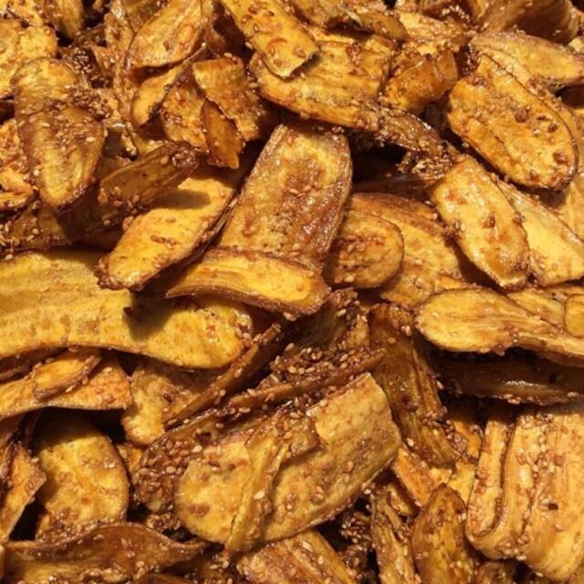 Chuối Sấy Mè Gừng.